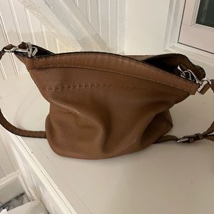 Brown Fendi leather bucket bag